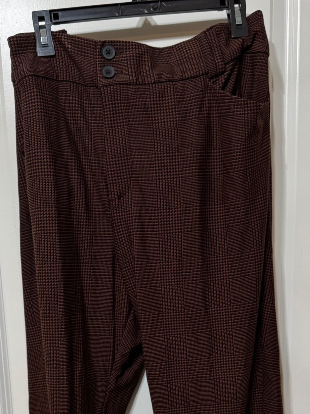 Studio by Torrid Size 28S Brown Black Plaid Trouser Boot Work Pants